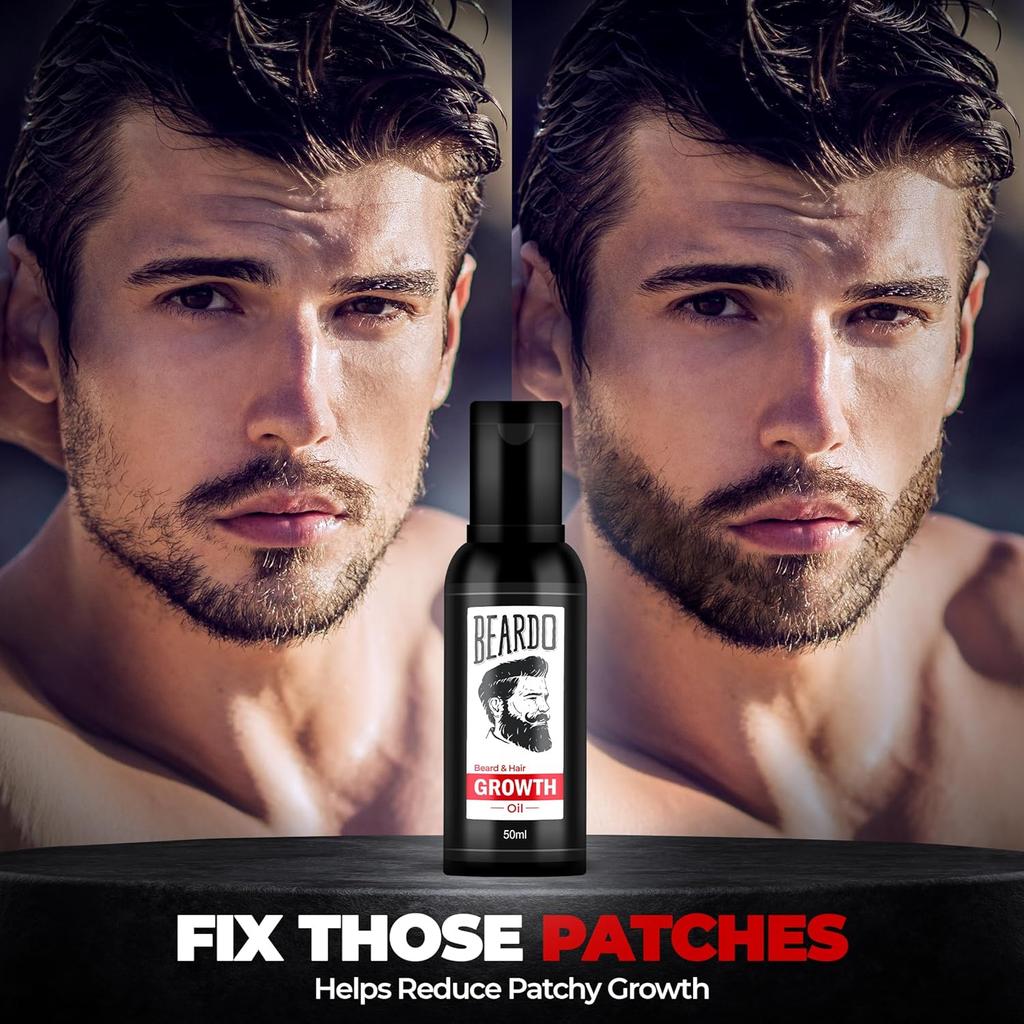 Beardo Beard And Hair Growth Oil 50 Ml For Thicker Fuller Beard Smooth Frizz Free Care For Patchy Uneven Beard