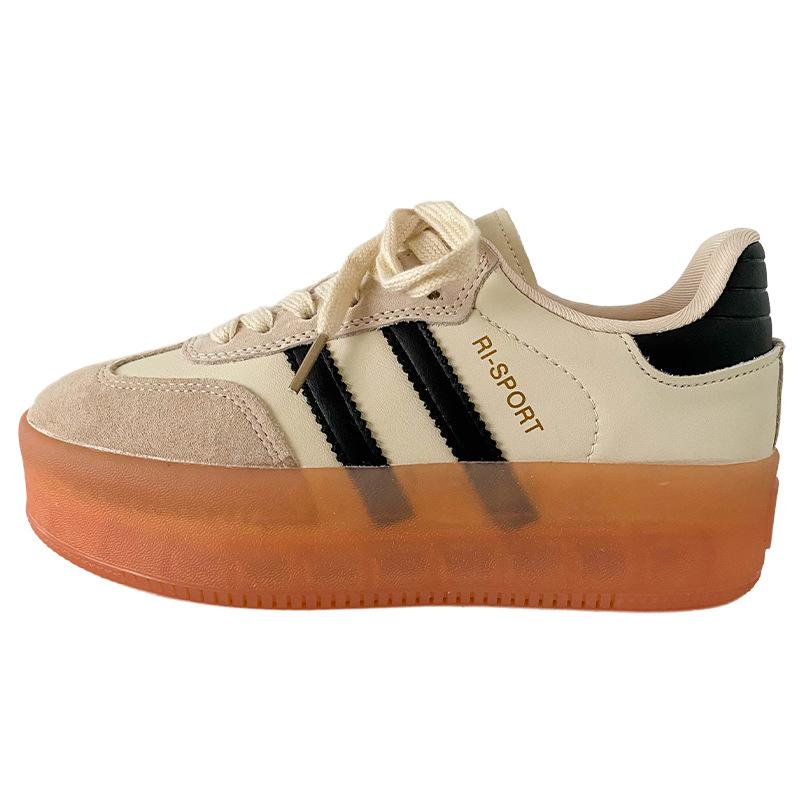 

XY-A395 latex insole/platform heightening board shoes women s shoes 2025 spring new German training shoes casual shoes round head 40 бежевий