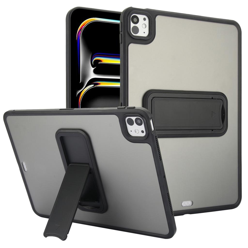 For iPad Pro 13 (2024) Case with Kickstand TPU+PC Skin-Touch Tablet Cover