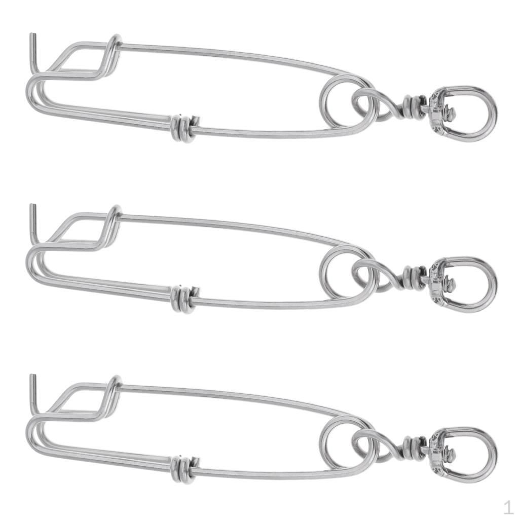 

3pcs Long Snap Stainless Steel Sea Fishing Connectors