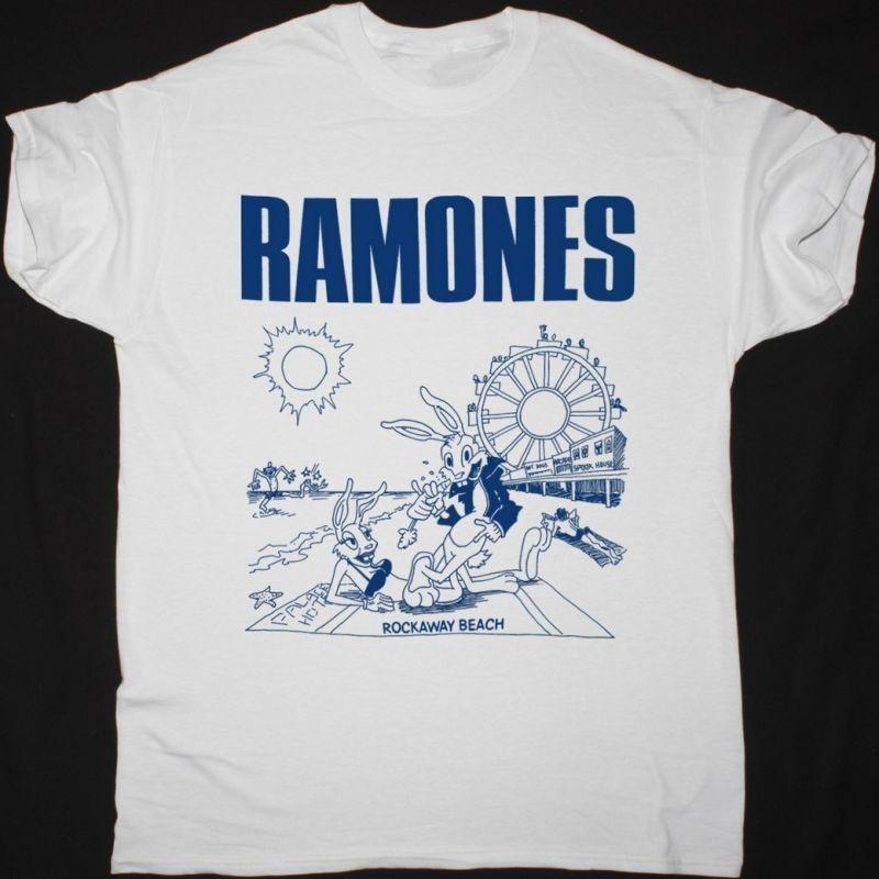Ramones Rockaway Beach Vintage White T-Shirt S разноцветный