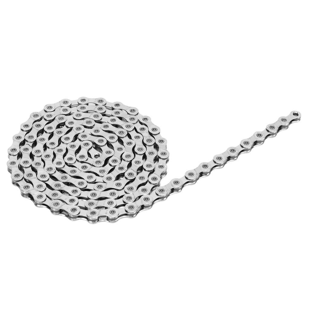 9 Speed Bicycle Chain Hollowed Carbon Steel Mountain Road Bike Chain Replacement for Outdoor Cycling Silver
