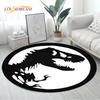 3D Cartoon Jurassic Park Dinosaur Area Rug,Round Carpet Rug for Living Room Bedroom Sofa Decor,Children Play Non-slip Floor Mat