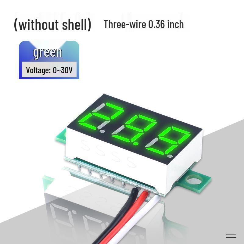 Digital Voltmeter Head: 0.28/0.36/0.56 Inch, 30V-120V, Two/Three-wire Options, With/Without Shell