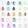 RE 100pcs 22 Colors 7x9 9x12cm 10x15 13x18cm Wedding Christmas Gift Drawable Organza Bags Jewelry Packaging Display & Pouches 13