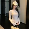 La Chapelle Women's Slim-Fit Long Sleeve Round Neck Base Layer Top