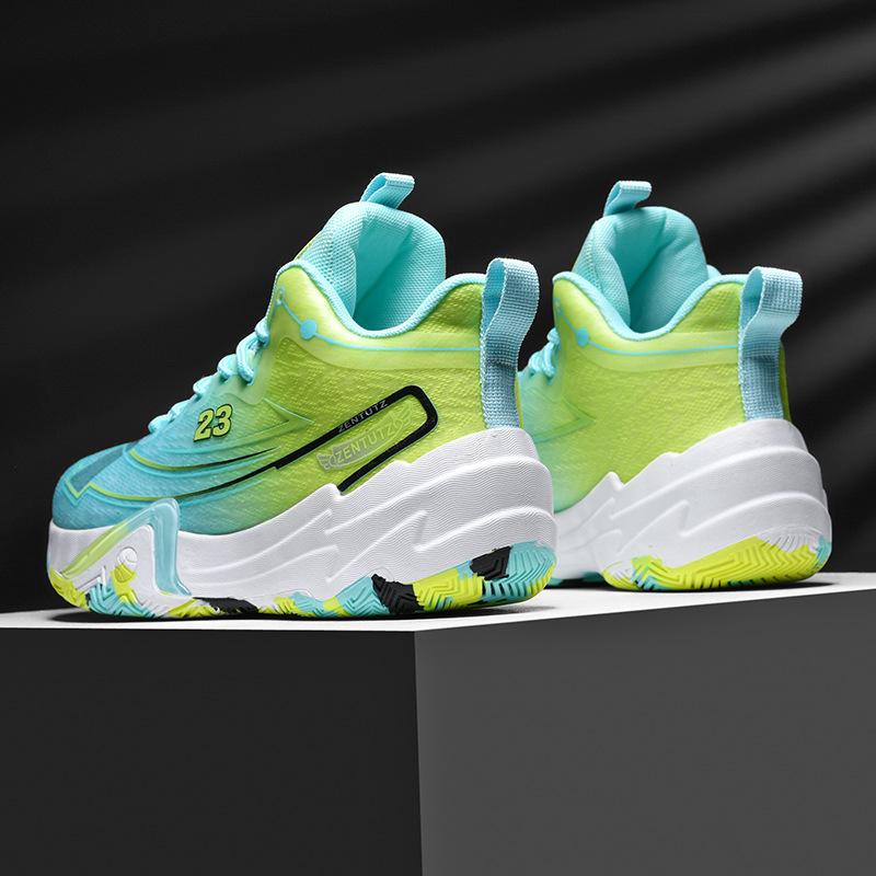 

2025 новые амортизирующие и износостойкие кроссовки для баскетбола «мандаринки» для реальных боевых действий, мужские и женские модные повседневные спортивные кроссовки на толстой подошве с нескользящей подошвой 45