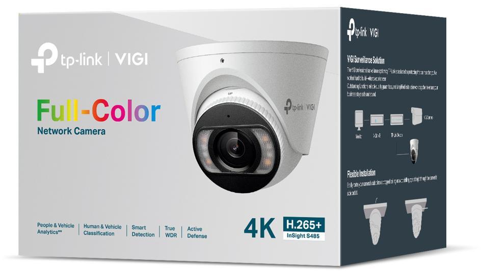 TP-Link InSight S485 8MP 4K Turret IP Camera 2.8mm PoE Full Color
