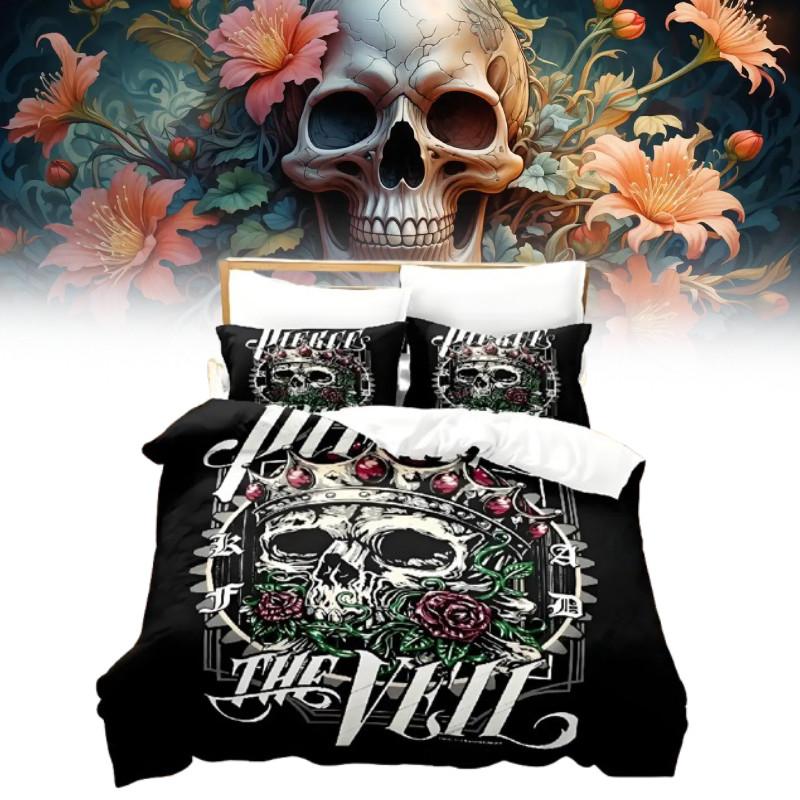 Pierce The Veil Album Cover Digital Print 3piece Bed Set With Reactive Dyeing Modern Minimalist For Home Bedroom Decor