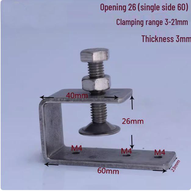 C304 Tiger Claw U-Shaped Stainless Steel Pipe Clamp