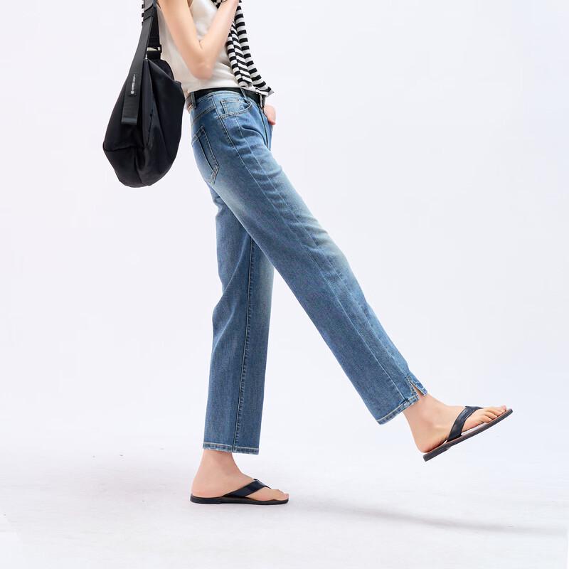 YERAD Women s Cotton Blend Straight Leg Jeans