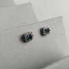 Silver Earrings with Nano Sapphire 0.64ct (2188926)