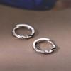 Women's Niu Ring One-Touch Silver Daily Earrings
