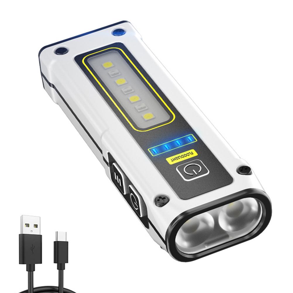 Multipurpose Rechargeable Emergency Flashlight 7 Gear Camping Flashlight Aluminum Alloy for Camping Hiking Adventure