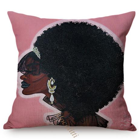 Pop Abstract Africa Woman Pattern Pillow Case, Sexy Oil Painting Art, Sofa Decoration, Cotton Linen Cushion Cover, Fashion