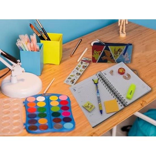 CYPBRANDS Pokémon stationery set pencil case pencils eraser sharpener pen highlighter stickers multicolor official product