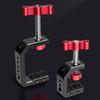 Aluminum Alloy Clamp with 1/4 3/8 Screw Holes for Stable Support of Cameras Lights in Photography Video