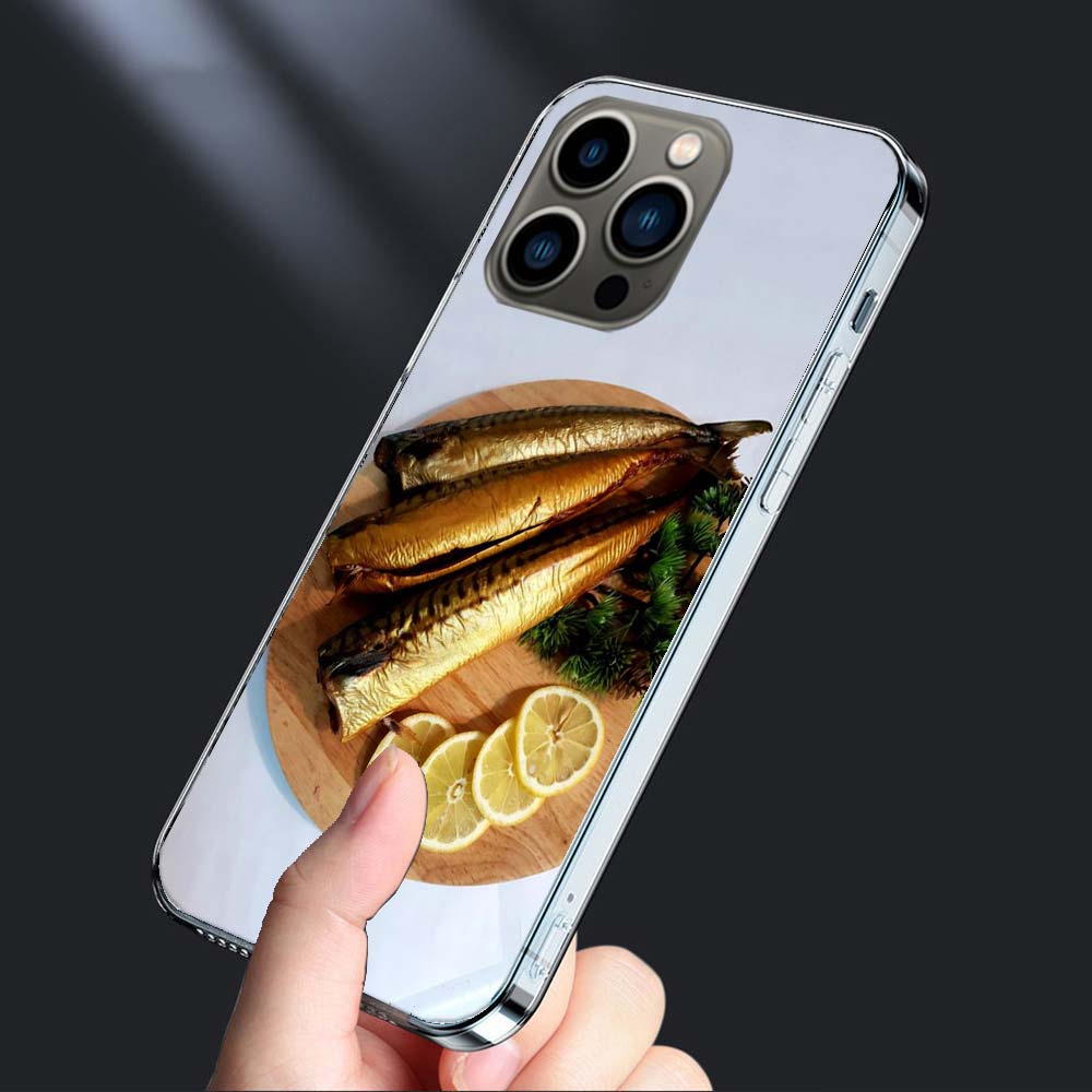 Smoked Mackerel Fish Foodstyling Composition Phone Case For Iphone 16E 15 Pro 14 Plus 17E 16 17 Pro Max Air 11 12 13 Mini Cover