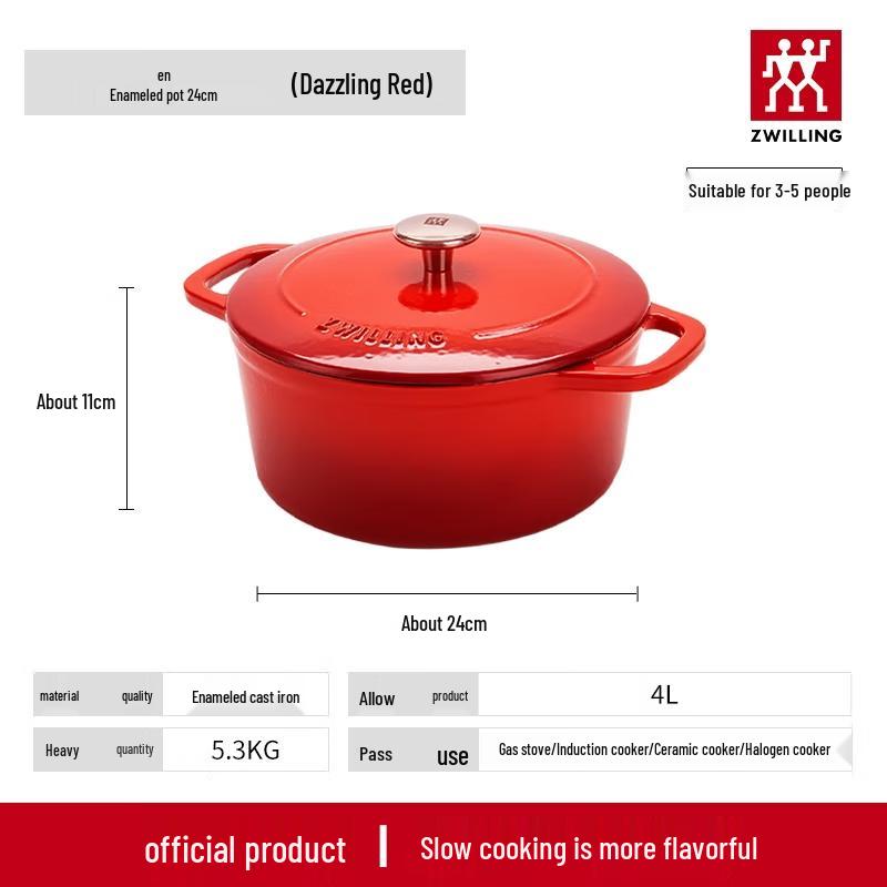 Zwilling Round 24cm Enameled Cast Iron Casserole Pot