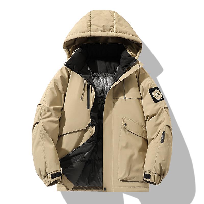 Men's Graphene-Enhanced Warm Winter Cotton Jacket - Trendy, Loose Fit, and Hooded for Casual Wear