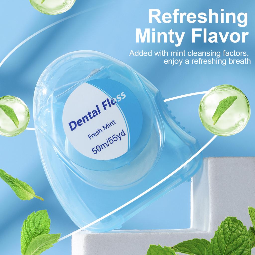 3pcs Ultraclean Mint Dental Floss Effective Plaque Removal,Teeth&Gum Protection Shred Resistant ForThoroughly Clean InTight Area