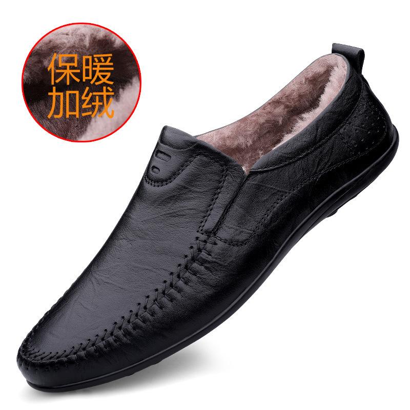 Chaussures en cuir business casual chaussures de conduite en cuir à surface douce cuir respirant printemps chaussures à semelle souple bonnet