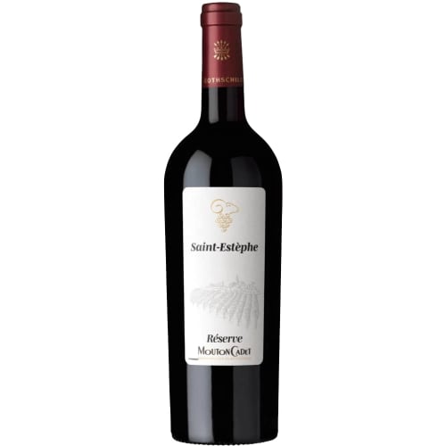 A powerful red wine with concentrated fruit and structure: Reserve Mouton Cadet Saint-Estephe 750ml