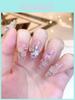 Handmade Ice Sealed Rose Summer Glass Gradual Change Nail Stickers For Women