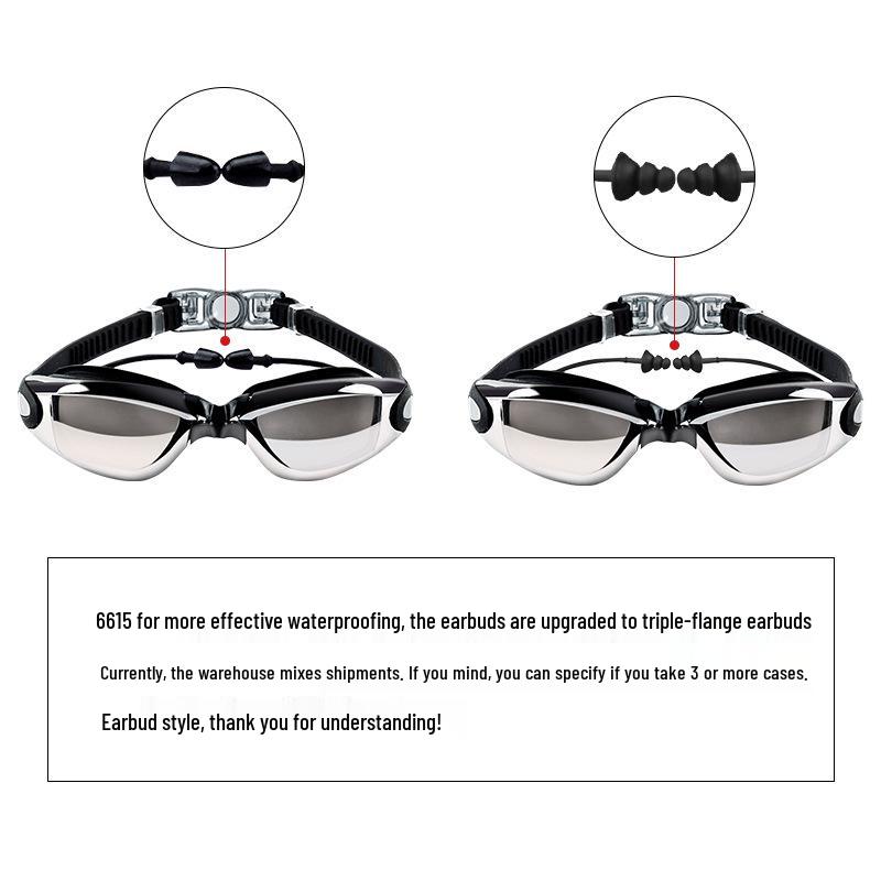 Youyou Anti-Fog HD Waterproof Swimming Goggles & Cap Set for Men and Women - Fashionable Adult Eye Protection.