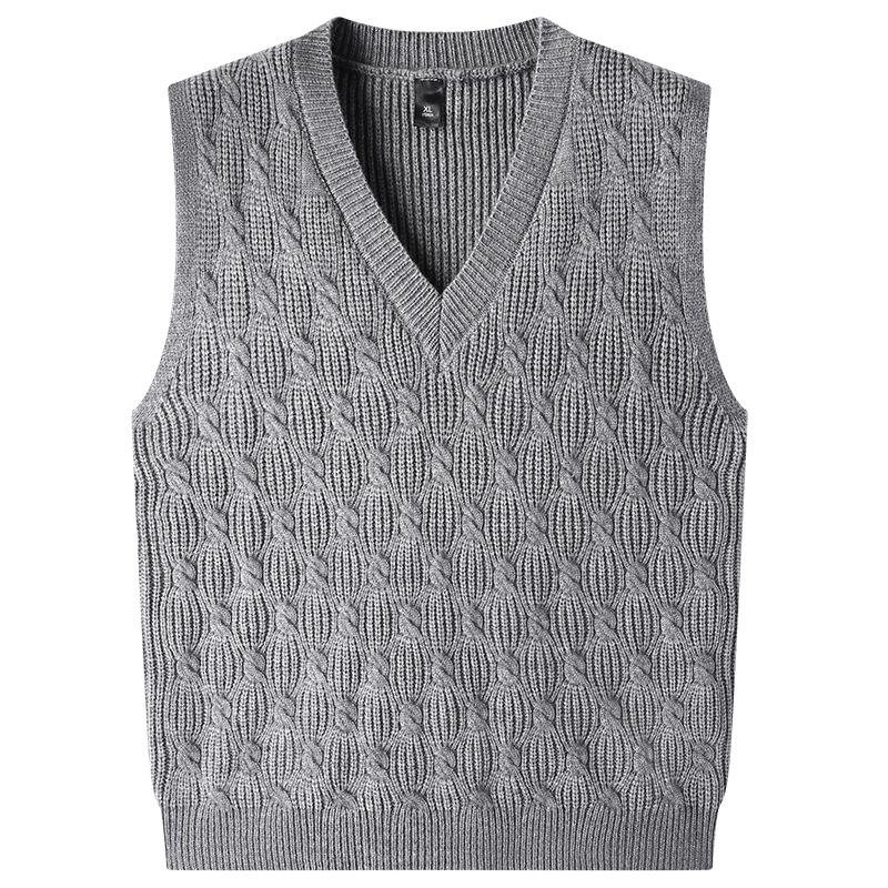 Men's Twisted Loose Knit Vest Bottom Sleeveless Shirt