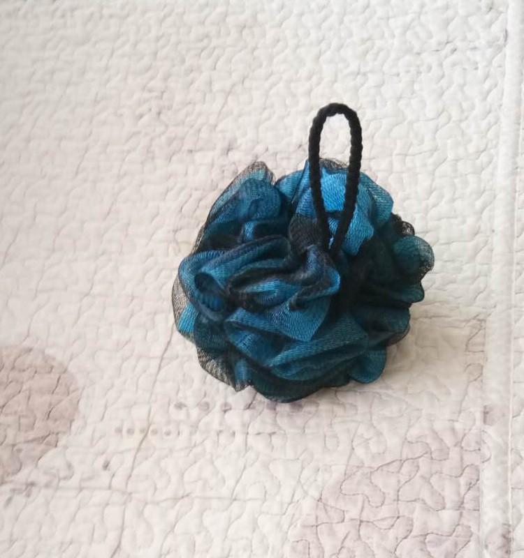Charcoal Loofah Sponge, Shower Loofah 60g/PCS - Body Scrubber Loofa Set of 4 - Charcoal Blue, Green, Purple & Red, Bath Sponge for Men and Women