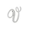 Alloy Letter Brooch with Embedded Crystals Elegant Alphabet Pin Suitable for Formal and Casual Wear Stylish Metal Letter Accessory