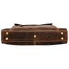 Genuine Leather Laptop Briefcase Bag for Men, Durable Vintage Office Travel Carry Business Messenger Shoulder Bag, Multi Pocket Zipper Work Handbag
