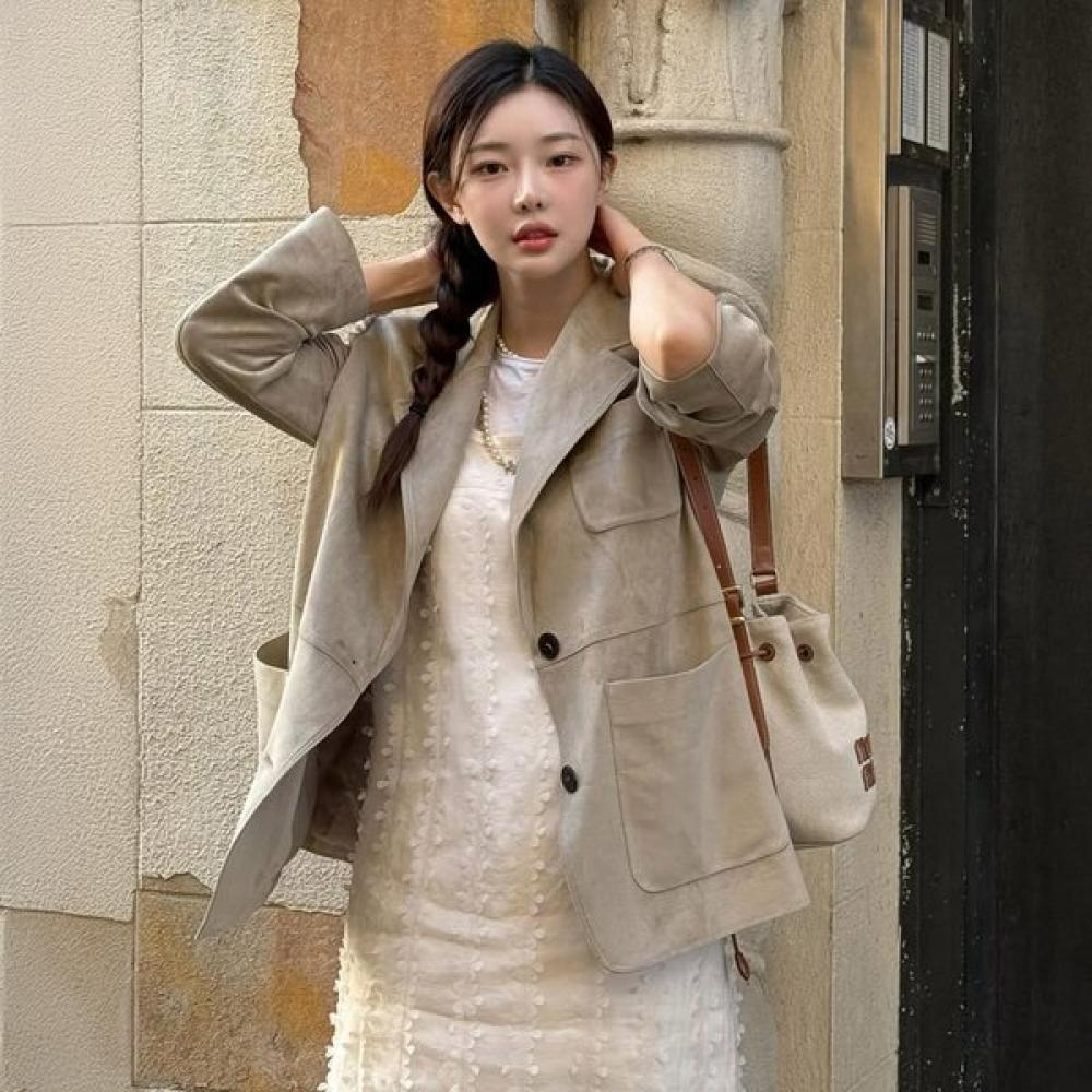 On On Suede Jacket Worn By Jung chaeyeOn Ki Eun Se Gi Si An Nel5xj809 97
