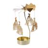 62KD Snowman Rotary Spinning Carousel Tealight Holder Stand Metal Tea Light Christmas Home Decor Gifts