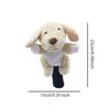 Soft Plush Dog Golf Wood Driver Headcover Lightweight Club Head Cover White and Yellow