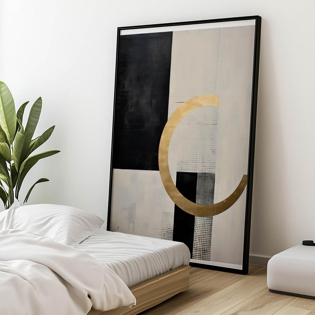 Geometria Kontra Nieskończoność Geometria Kontra Nieskończoność, 40X50 Cm, Rama Aluminiowa Czarna, Papier Matowy 230 Gsm