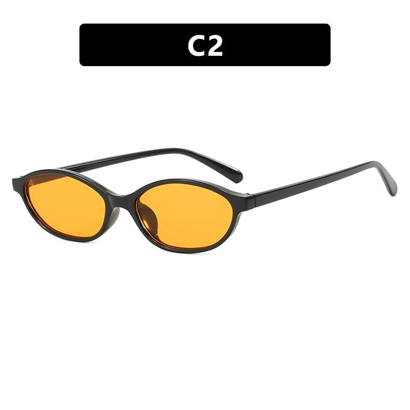 Classic Vintage Oval Sunglasses Women Men Small Frame Simple Trend Sun Glasses Driving Fishing Shade Glasses