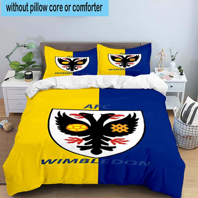 3pcs Afc Crest Printed Bedding Set Duvet Cover Closure Includes 1 Duvet Cover & 2 Pillowcases Bedding Sets Home Decor Gifts