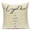 Motto Letters Printed Home Decor Cushion Covers Polyester Black White Pillow Cover Sofa Bed Car Decorative Pillow Case