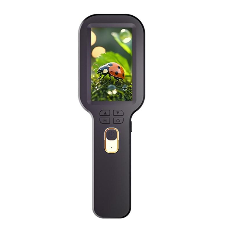 Elder Friendly Digital Microscope 3inch Display 12MP Camera Handheld Magnifier With Builtin LED Light