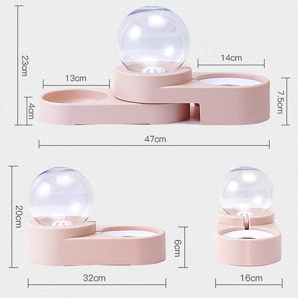 Automatic Feeder for Cat, Dog, Kitten - 1.8L Food and Water Container, Bubble Pet Bowls, Fountain Drinking, Pet Supplies