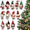 Langlebige Holz-Weihnachtsbaum-Anhänger 12/24/36 Stück Holz-Nussknacker-Wichtel-Ornament-Set für den Baum, Retro Hängende Dekorative Gesichtlose Zwergpuppen