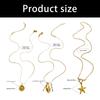 Minimalist Sea Inspired Adjustable Length Stainless Steel Necklace For Layering Stackable Jewelry Gift For Her