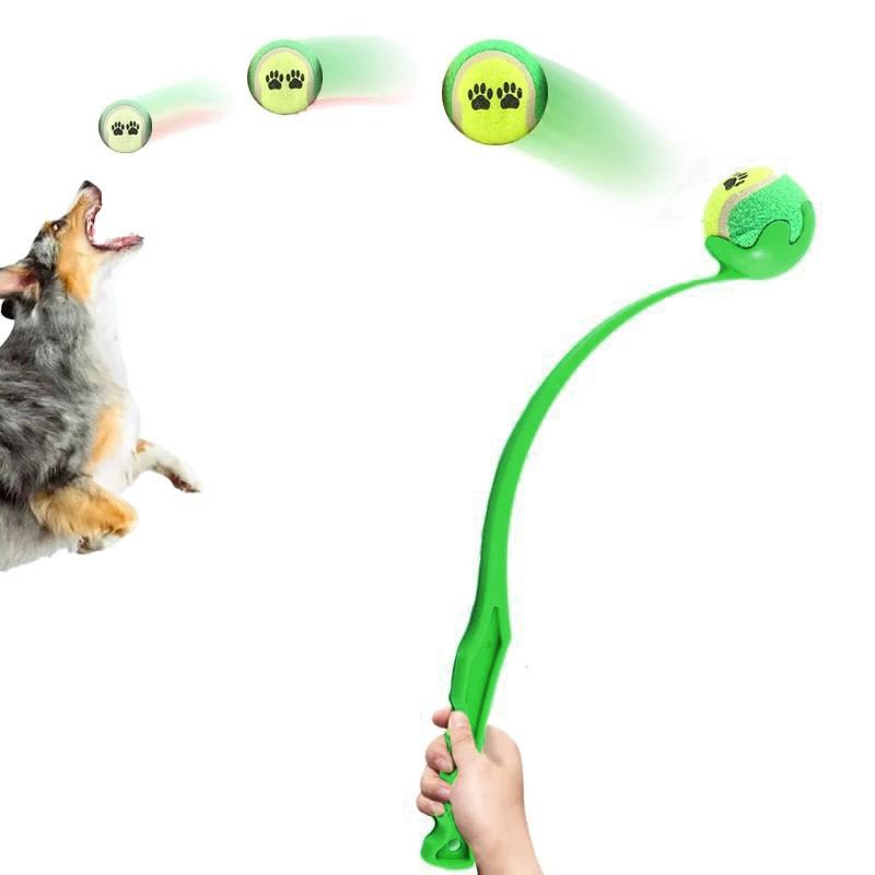 Haustier Tennisballwerfer Stock - Interaktiver Outdoor Hund Lustiges Training Interaktiver Ballaufhebungsspielzeug Trainingsspielzeug Haustierbedarf