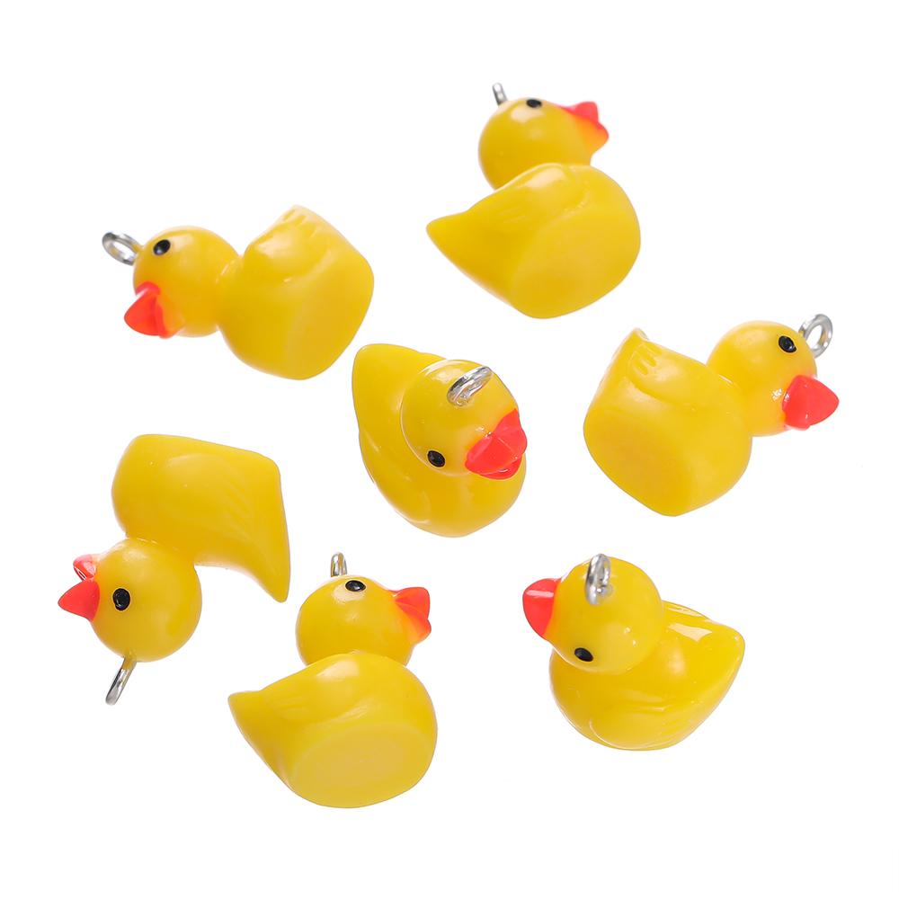 10 Stück 17,5x18,5mm 3D Enten Harz Anhänger Niedliches Tier Anhänger Für Schmuckherstellung DIY Ohrringe Schlüsselanhänger Bastelzubehör
