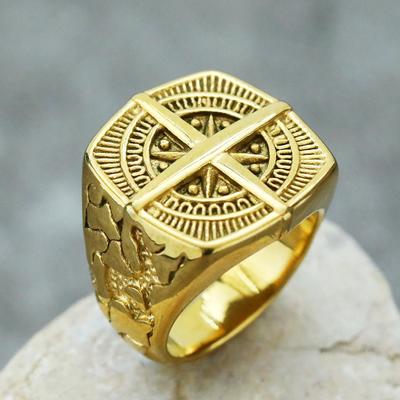 Anillo vikingo de acero inoxidable con brújula, ancla, árbol de la vida, runa vikinga nórdica, anillo de lobo para hombres y mujeres, joyería de moda hip hop punk para novios