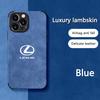 Auto Für Lexus Emblem Wildleder Vollständig Abdeckendes Handyhülle Für iPhone 16 15 13 14 12 Pro Max Mini 8 XR XS 16 Plus 15Pro MAX Hülle Schale