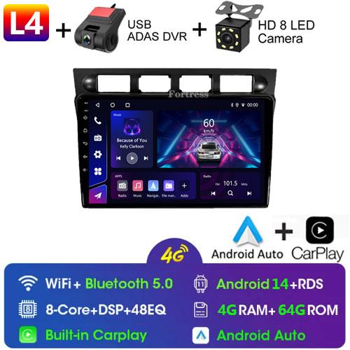 Android 13 For Kia Picanto SA Morning 2004 - 2007 Car Radio Player Stereo Multimedia WIFI BT GPS Navigation Player QLED Screen