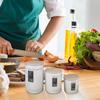 Storage Jars 3X Tinplate Sugar Jars Creative White With Lids Kitchen Counter Storage Set Home Food Organization Container For